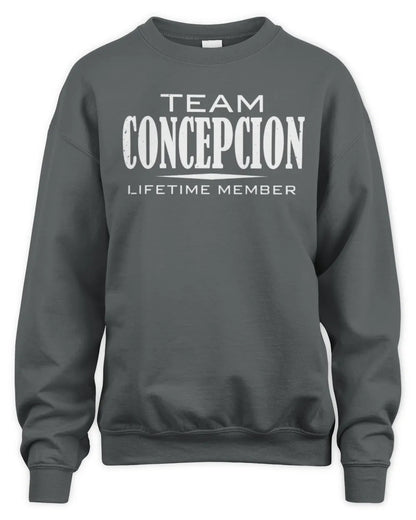 CONCEPCION BL62-K4-128 - Personalized “Team AARON Lifetime Member” - Unisex Sweatshirt - Charcoal