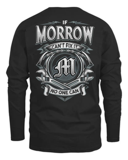MORROW AP81-K4-626 - Personalized Ahmed Quote Apparel “If Ahmed Can't Fix It, No One Can” - Men's Long Sleeved T-Shirt - Black
