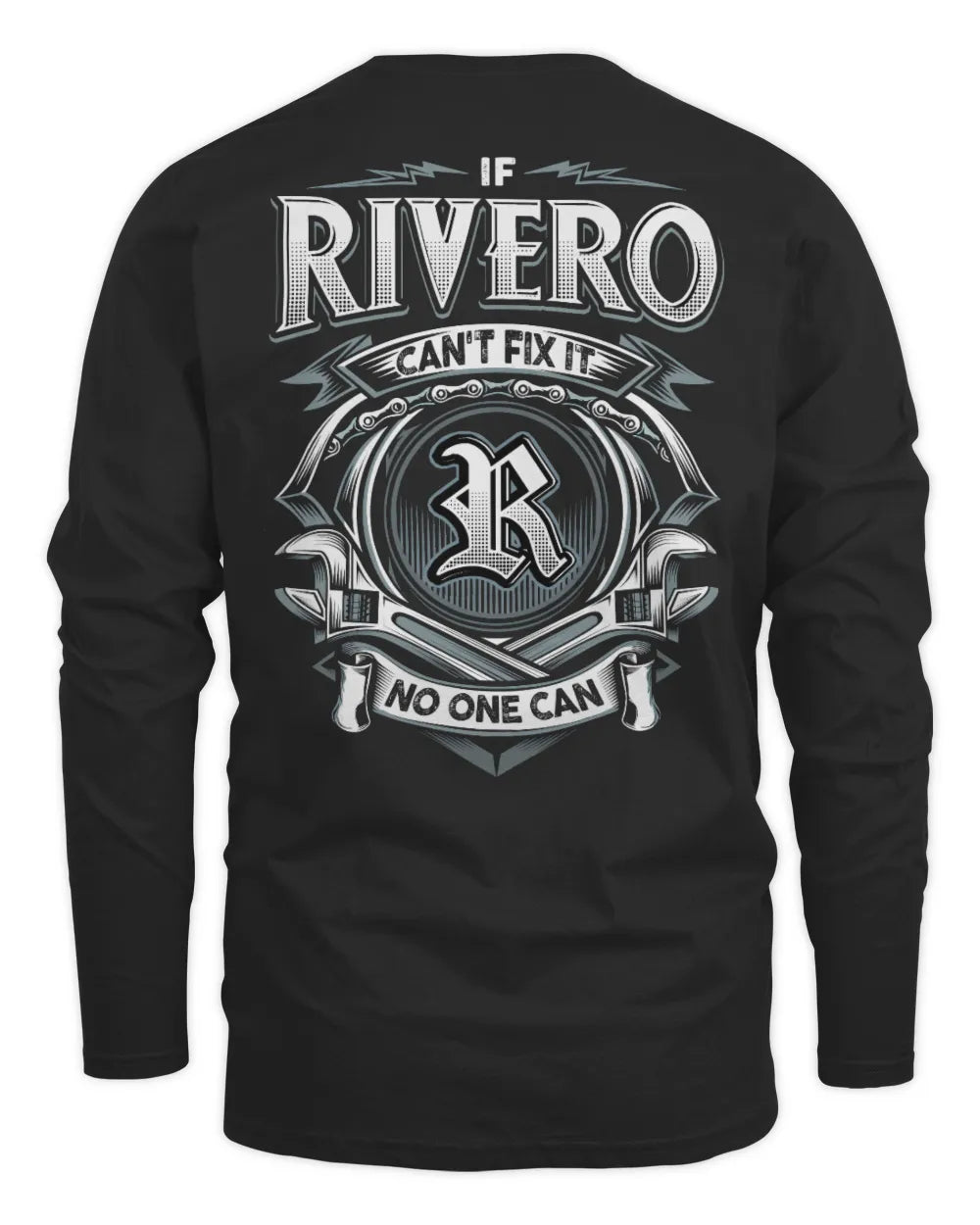 RIVERO AP81-K4-626 - Personalized Ahmed Quote Apparel “If Ahmed Can't Fix It, No One Can” - Men's Long Sleeved T-Shirt - Black