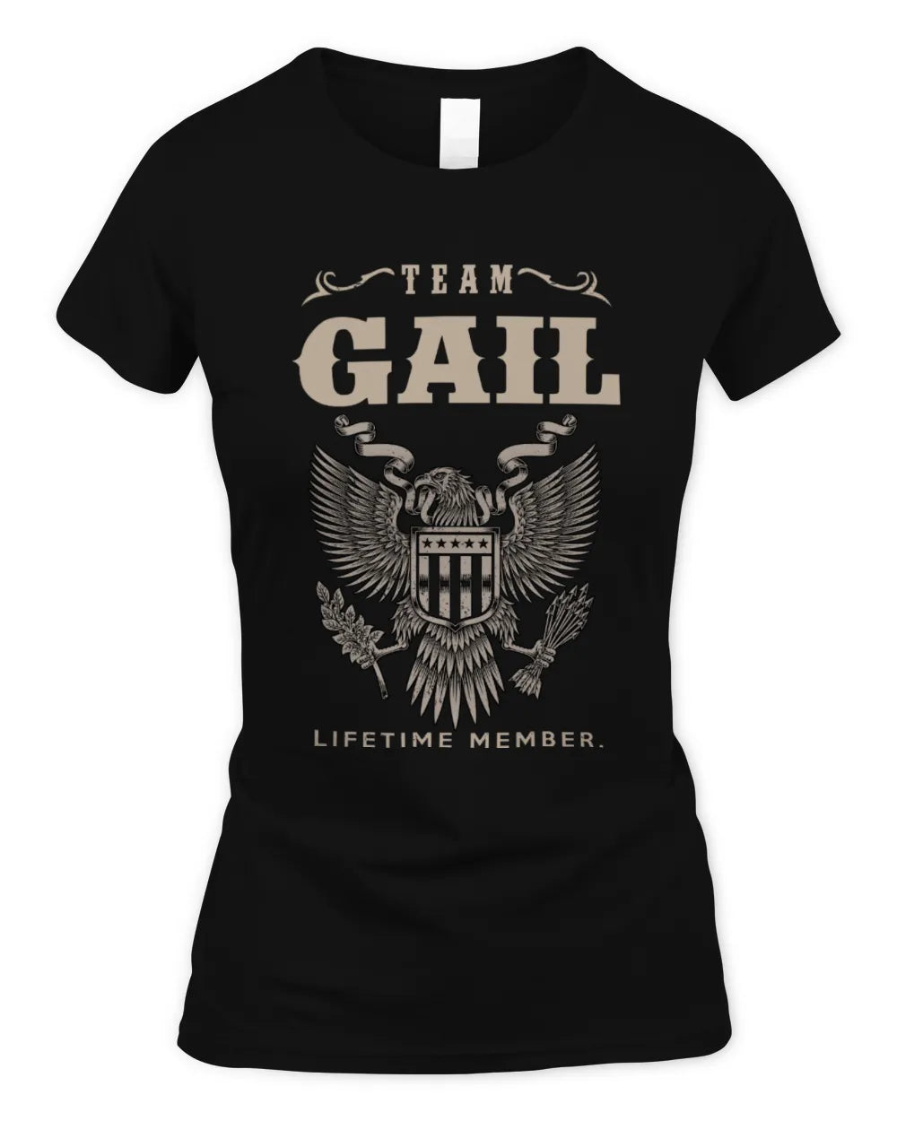 GAIL TP06-K82 – Personalized Classic Style Apparel “Team NAME Lifetime Member” - Women's Standard T-Shirt - Black