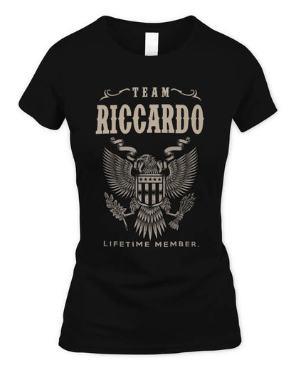 RICCARDO TP06-K82 – Personalized Classic Style Apparel “Team NAME Lifetime Member” - Women's Standard T-Shirt - Black