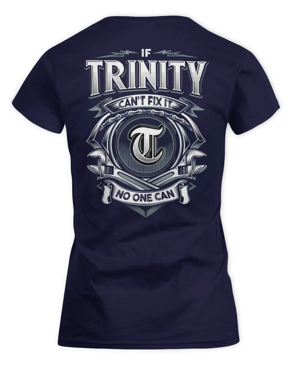 TRINITY AP81-K4-626 - Personalized Ahmed Quote Apparel “If Ahmed Can't Fix It, No One Can” - Women's Standard T-Shirt - Navy