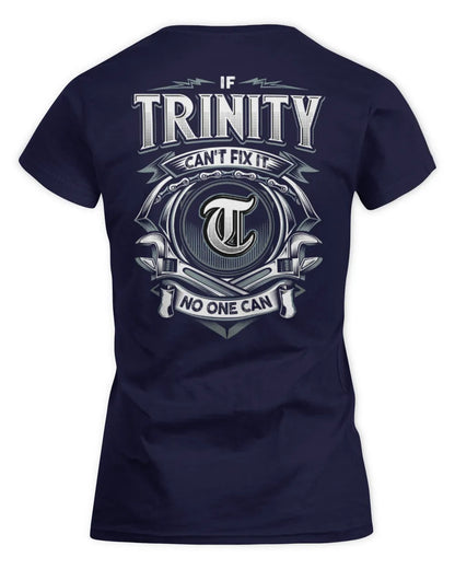 TRINITY AP81-K4-626 - Personalized Ahmed Quote Apparel “If Ahmed Can't Fix It, No One Can” - Women's Standard T-Shirt - Navy