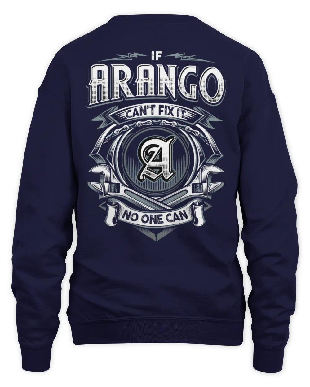 ARANGO AP81-K4-626 - Personalized Ahmed Quote Apparel “If Ahmed Can't Fix It, No One Can” - Unisex Sweatshirt - Navy