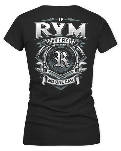 RYM AP81-K4-626 - Personalized Ahmed Quote Apparel “If Ahmed Can't Fix It, No One Can” - Women's V-Neck T-Shirt - Black