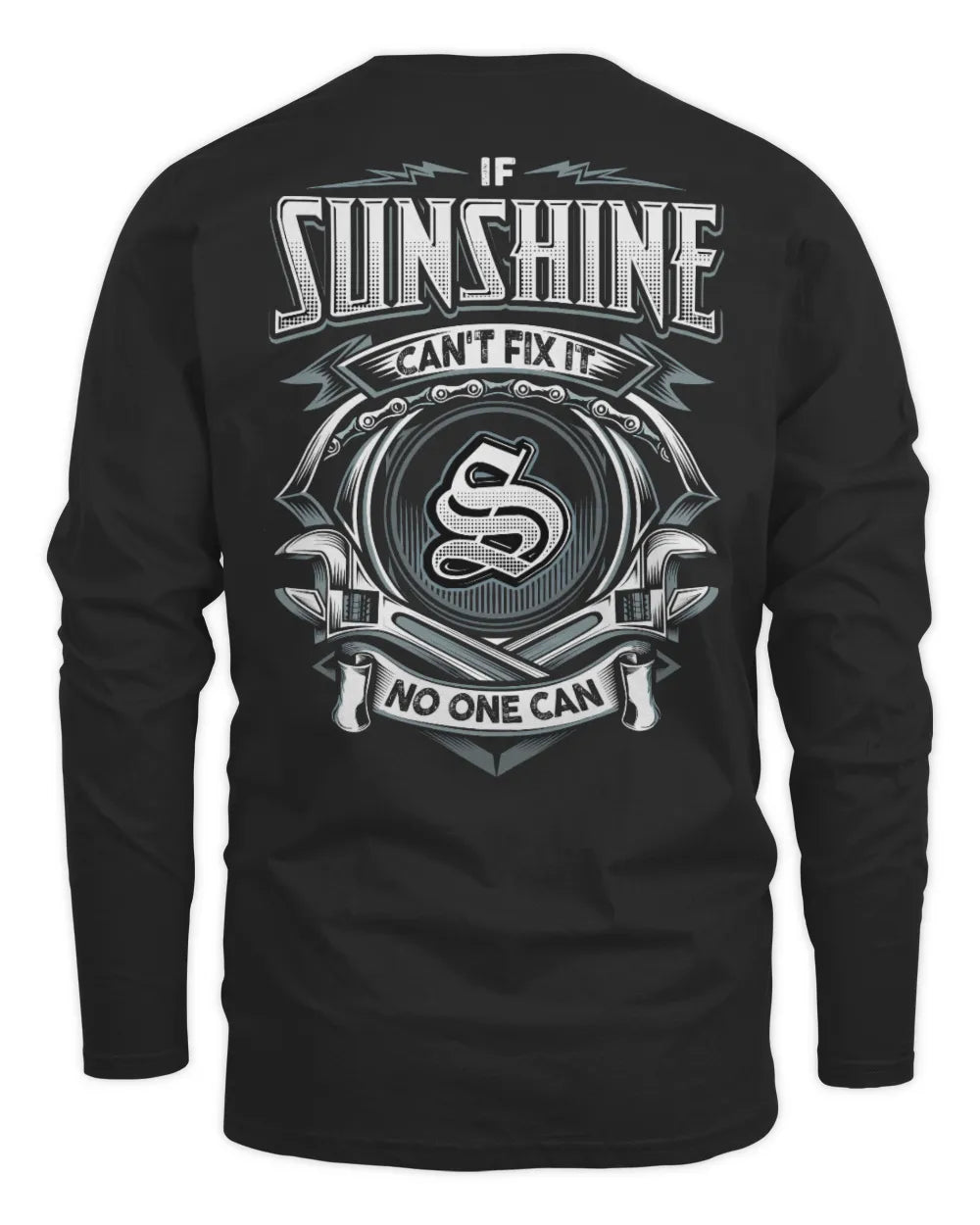 SUNSHINE AP81-K4-626 - Personalized Ahmed Quote Apparel “If Ahmed Can't Fix It, No One Can” - Men's Long Sleeved T-Shirt - Black