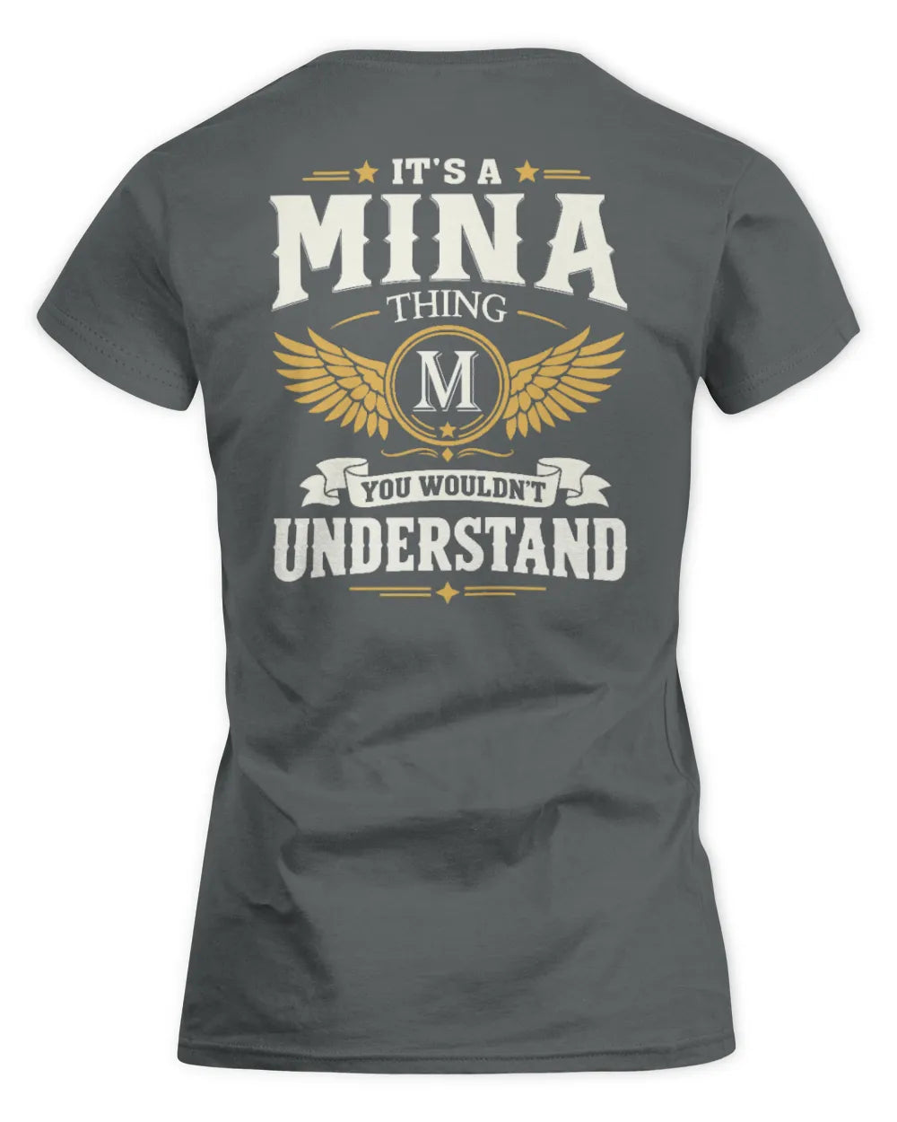 MINA KT06-M008 It’s a [NAME] Thing – You Wouldn’t Understand | Personalized Vintage T-Shirt - Women's Standard T-Shirt - Charcoal