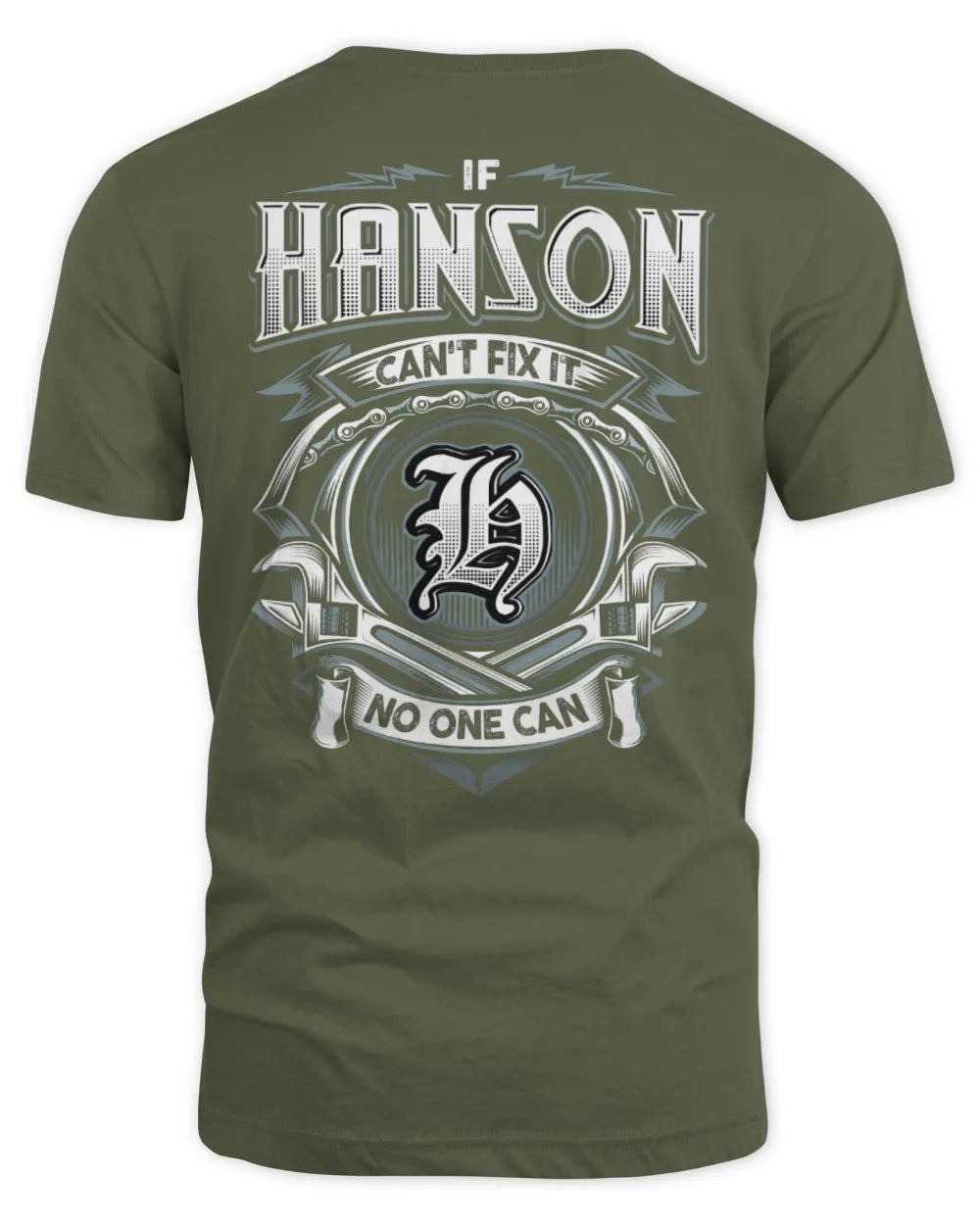 HANSON AP81-K4-626 - Personalized Ahmed Quote Apparel “If Ahmed Can't Fix It, No One Can” - Unisex Standard T-Shirt - Military Green