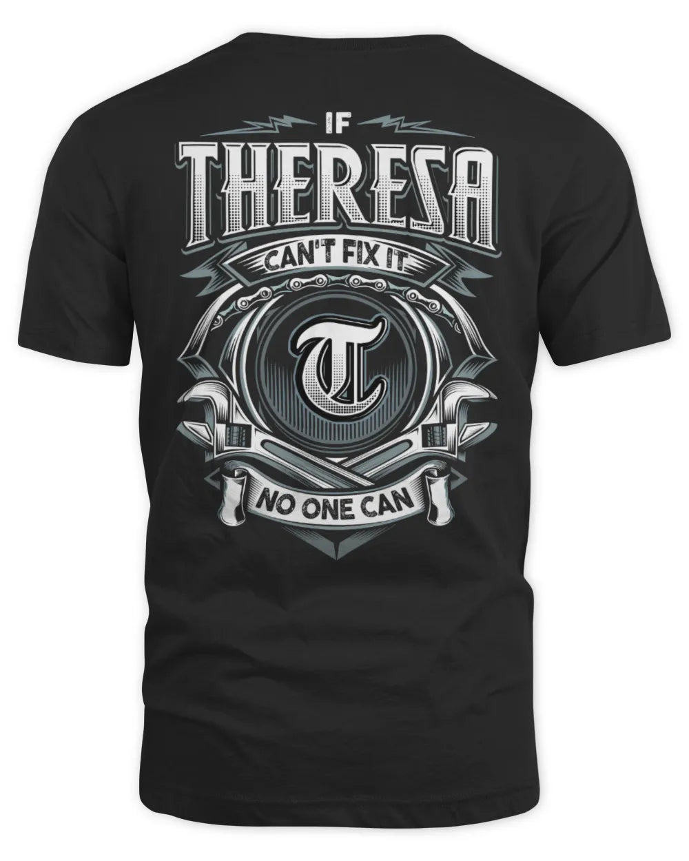 THERESA AP81-K4-626 - Personalized Ahmed Quote Apparel “If Ahmed Can't Fix It, No One Can” - Unisex Standard T-Shirt - Black
