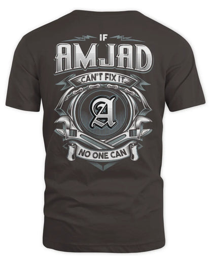 AMJAD AP81-K4-626 - Personalized Ahmed Quote Apparel “If Ahmed Can't Fix It, No One Can” - Unisex Standard T-Shirt - Dark Chocolate