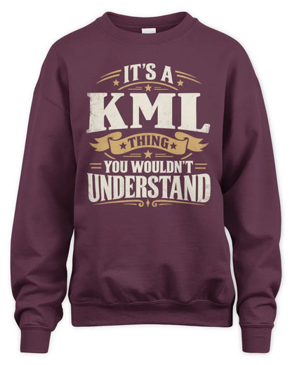 KML P08 TH51 - Personalized “It’s a/an [NAME] Thing – You Wouldn’t Understand” Shirt - Unisex Sweatshirt - Maroon