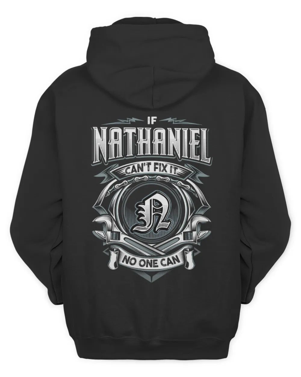 NATHANIEL AP81-K4-626 - Personalized Ahmed Quote Apparel “If Ahmed Can't Fix It, No One Can” - Unisex Hoodie - Black