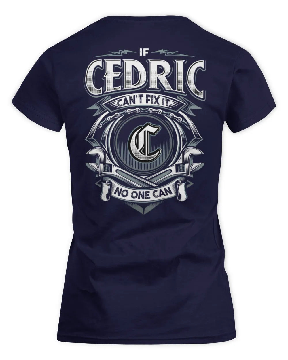 CEDRIC AP81-K4-626 - Personalized Ahmed Quote Apparel “If Ahmed Can't Fix It, No One Can” - Women's Standard T-Shirt - Navy