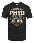 PHYO NT1-K008 Cross A/An NAME, You Deal With the Whole Clan | Personalized Vintage T-Shirt - Unisex Standard T-Shirt - Black