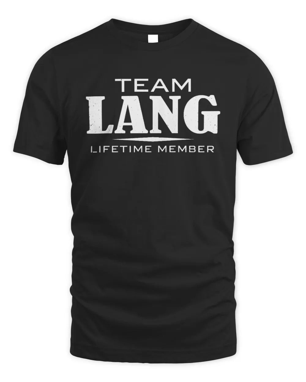 LANG BL62-K4-128 - Personalized “Team NAME Lifetime Member” - Unisex Standard T-Shirt - Black