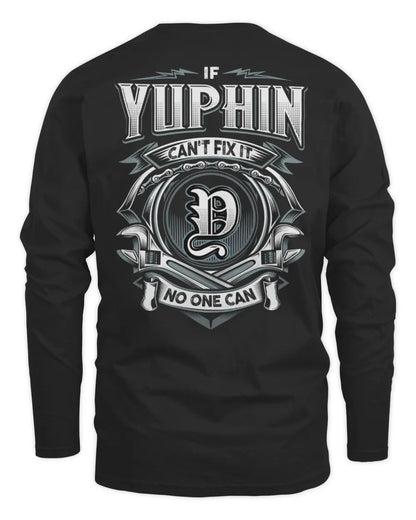 YUPHIN AP81-K4-626 - Personalized Ahmed Quote Apparel “If Ahmed Can't Fix It, No One Can” - Men's Long Sleeved T-Shirt - Black