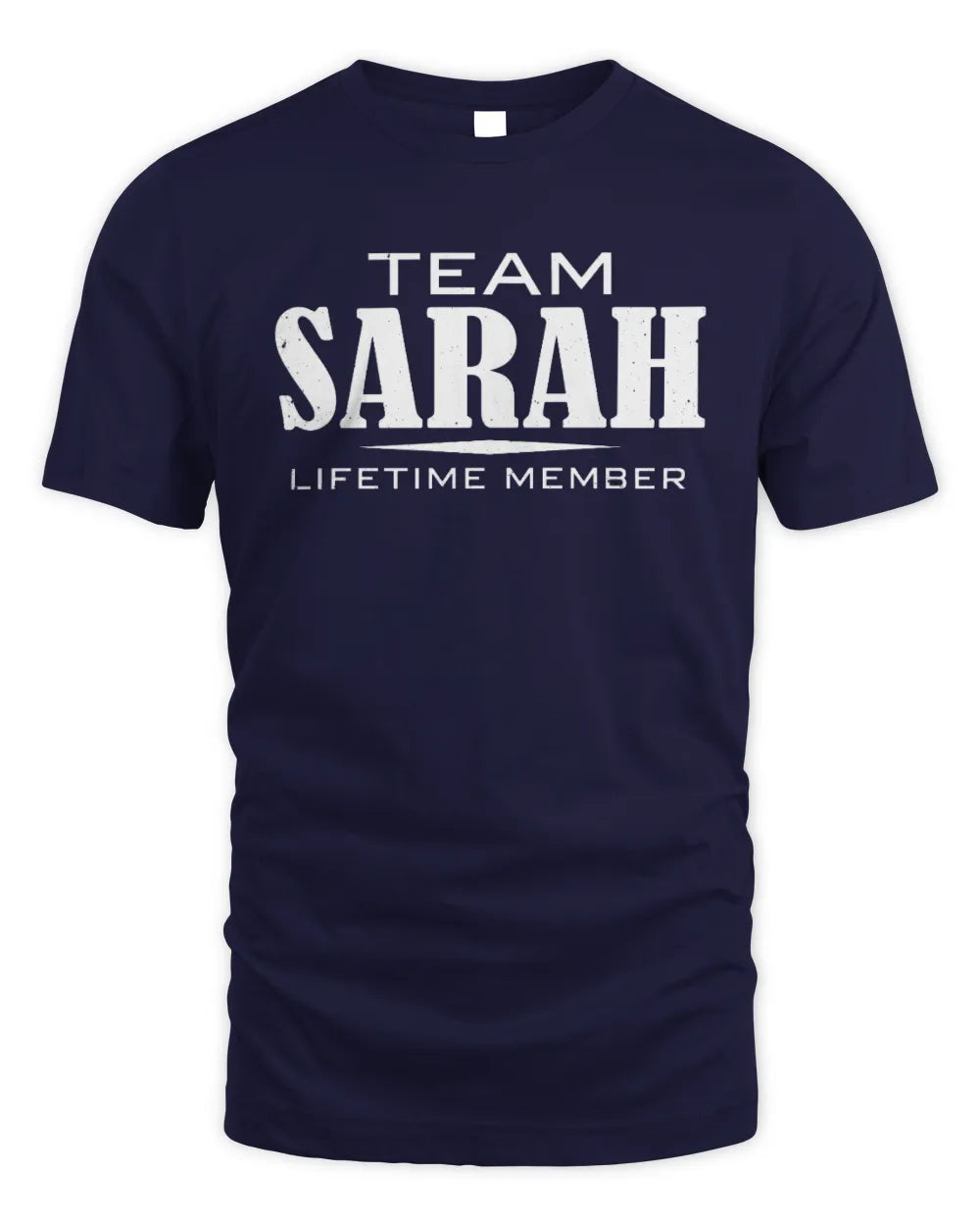 SARAH BL62-K4-128 - Personalized “Team NAME Lifetime Member” - Unisex Standard T-Shirt - Navy