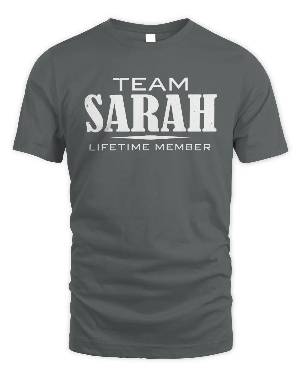 SARAH BL62-K4-128 - Personalized “Team NAME Lifetime Member” - Unisex Standard T-Shirt - Charcoal