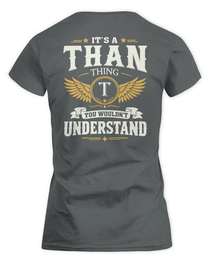 THAN KT06-M008 It’s a [NAME] Thing – You Wouldn’t Understand | Personalized Vintage T-Shirt - Women's Standard T-Shirt - Charcoal