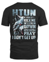 HTUN AP62-K4-666 - Personalized Fierce Wolf Quote Apparel “If You Kick Me When I’m Down, You Better Pray I Don’t Get Up”