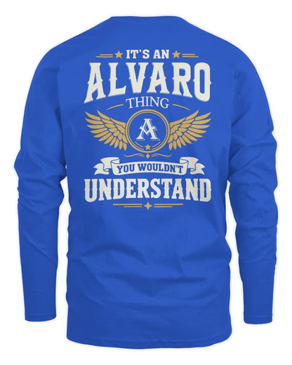 ALVARO KT06-M008 It’s a [NAME] Thing – You Wouldn’t Understand | Personalized Vintage T-Shirt - Men's Long Sleeved T-Shirt - Royal