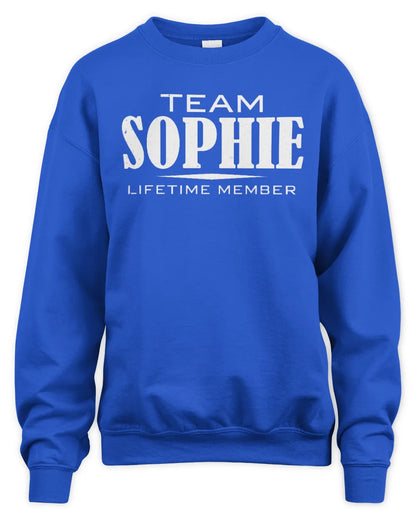 SOPHIE BL62-K4-128 - Personalized “Team NAME Lifetime Member” - Unisex Sweatshirt - Royal
