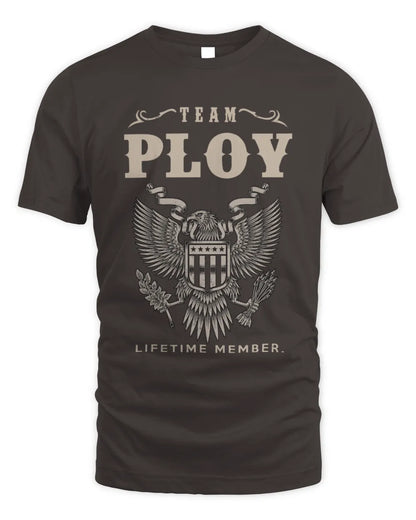 PLOY TP06-K82 – Personalized Classic Style Apparel “Team NAME Lifetime Member” - Unisex Standard T-Shirt - Dark Chocolate