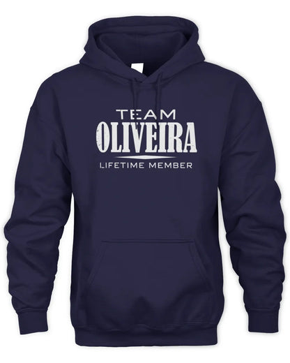 OLIVEIRA BL62-K4-128 - Personalized “Team NAME Lifetime Member” - Unisex Hoodie - Navy