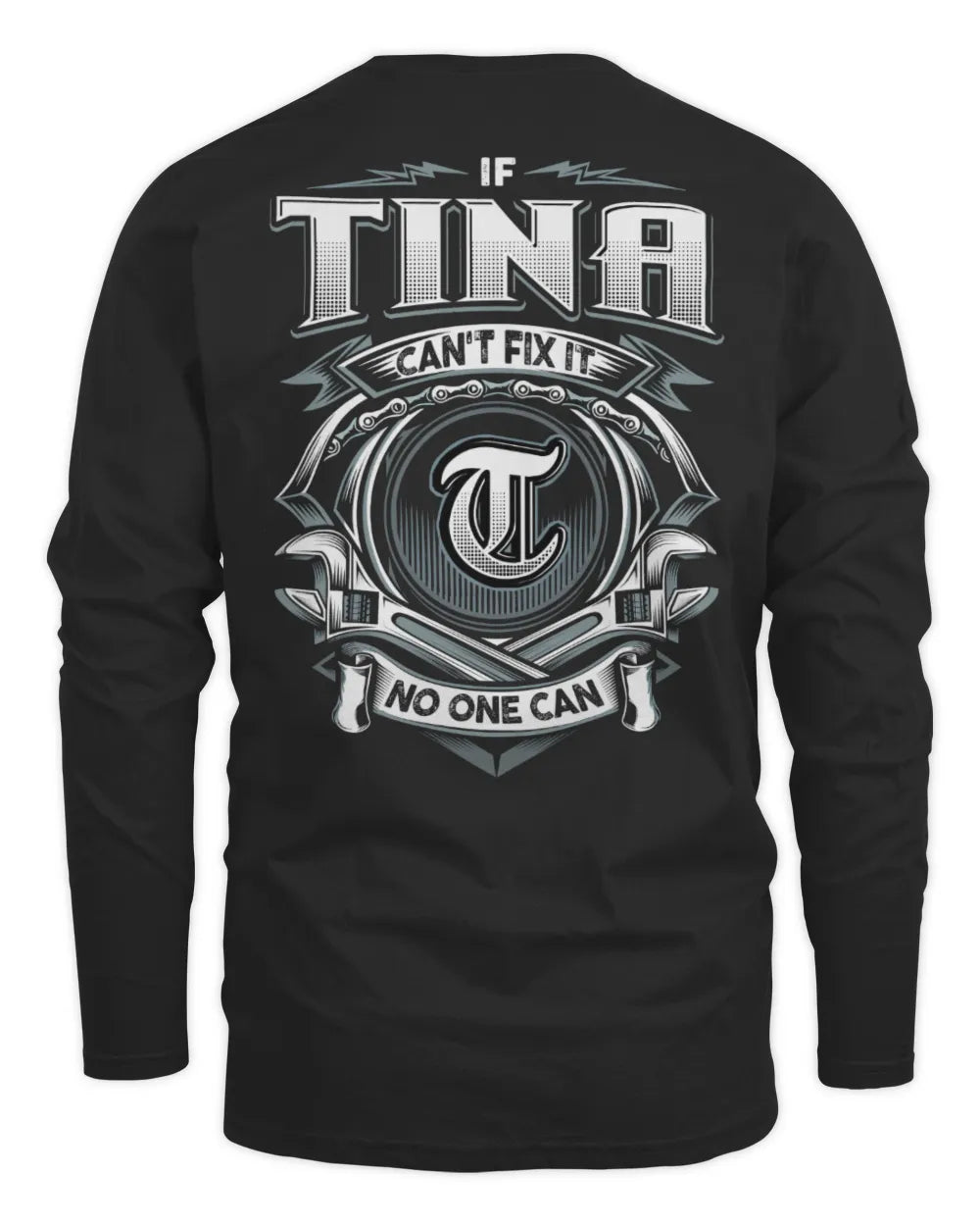 TINA AP81-K4-626 - Personalized Ahmed Quote Apparel “If Ahmed Can't Fix It, No One Can” - Men's Long Sleeved T-Shirt - Black