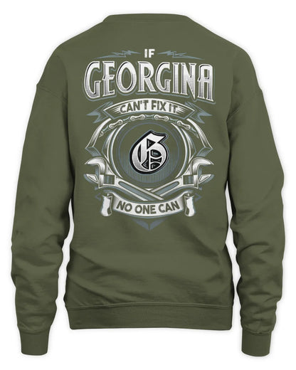 GEORGINA AP81-K4-626 - Personalized Ahmed Quote Apparel “If Ahmed Can't Fix It, No One Can” - Unisex Sweatshirt - Military Green