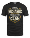 RICHARDS NT1-K008 Cross A/An NAME, You Deal With the Whole Clan | Personalized Vintage T-Shirt