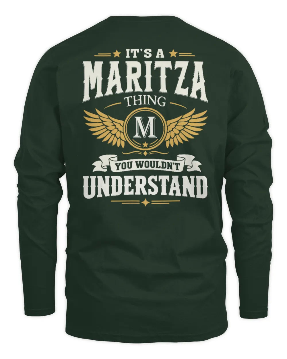 MARITZA KT06-M008 It’s a [NAME] Thing – You Wouldn’t Understand | Personalized Vintage T-Shirt - Men's Long Sleeved T-Shirt - Forest Green