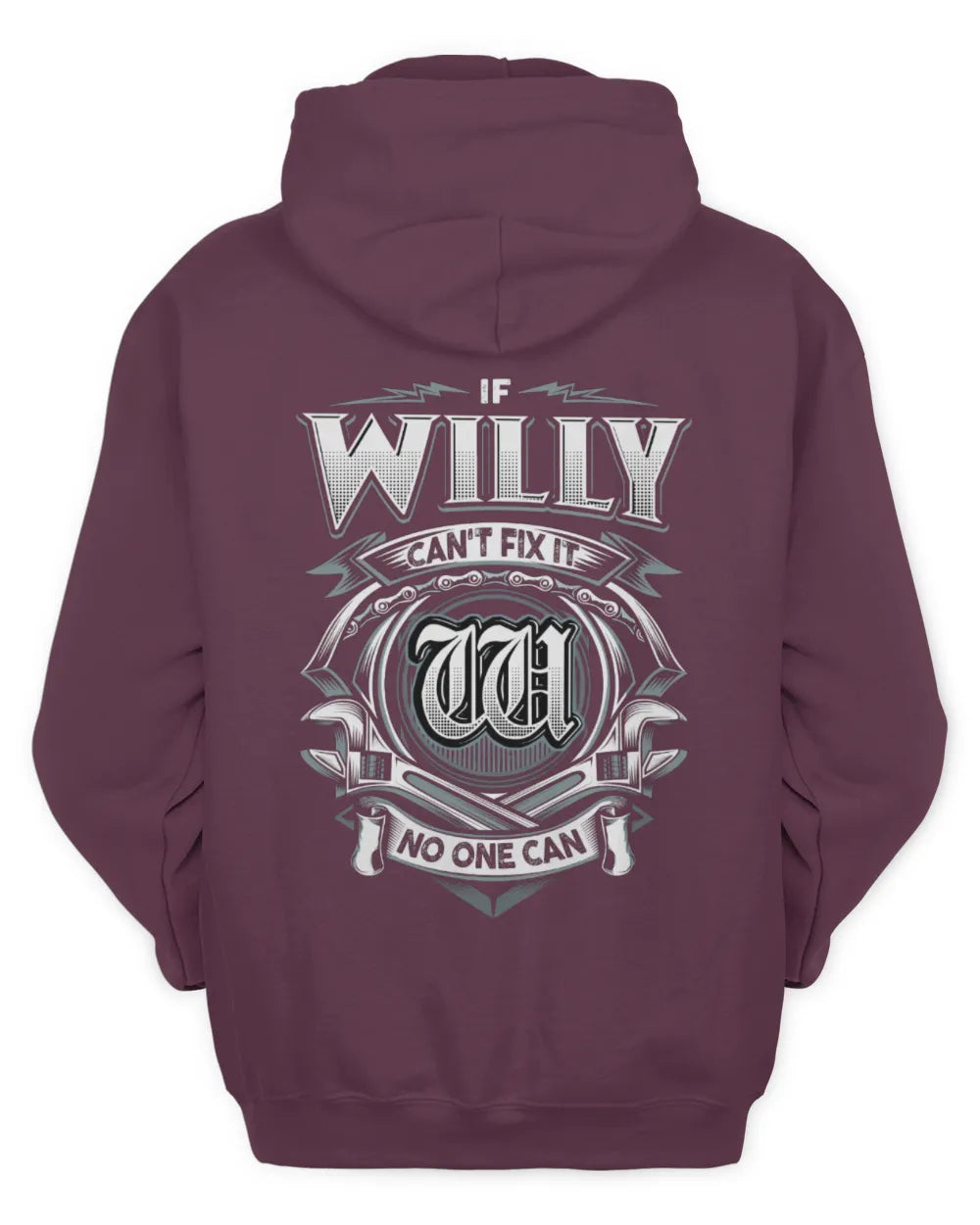 WILLY AP81-K4-626 - Personalized Ahmed Quote Apparel “If Ahmed Can't Fix It, No One Can” - Unisex Hoodie - Maroon