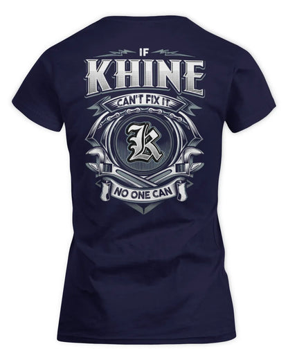 KHINE AP81-K4-626 - Personalized Ahmed Quote Apparel “If Ahmed Can't Fix It, No One Can” - Women's Standard T-Shirt - Navy