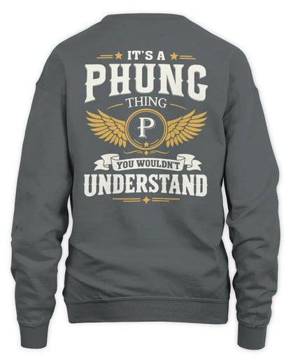 PHUNG KT06-M008 It’s a [NAME] Thing – You Wouldn’t Understand | Personalized Vintage T-Shirt - Unisex Sweatshirt - Charcoal