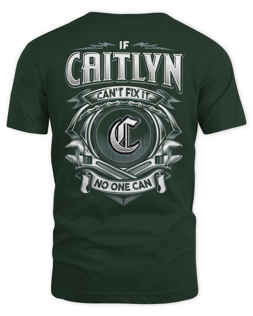 CAITLYN AP81-K4-626 - Personalized Ahmed Quote Apparel “If Ahmed Can't Fix It, No One Can” - Unisex Standard T-Shirt - Forest Green