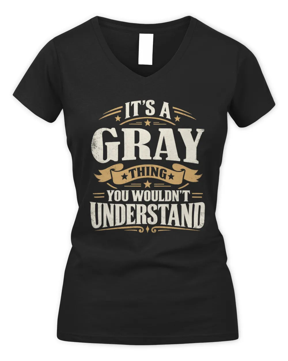 GRAY P08 TH51 - Personalized “It’s a/an [NAME] Thing – You Wouldn’t Understand” Shirt - Women's V-Neck T-Shirt - Black