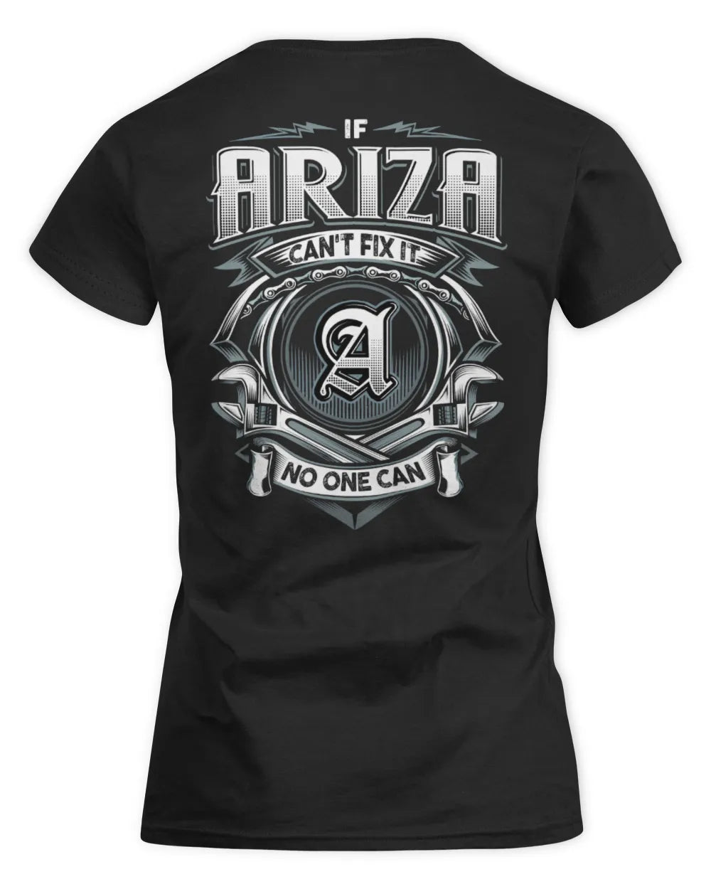 ARIZA AP81-K4-626 - Personalized Ahmed Quote Apparel “If Ahmed Can't Fix It, No One Can” - Women's Standard T-Shirt - Black