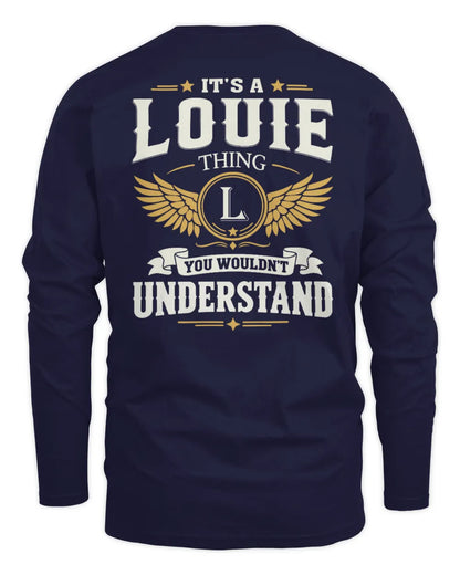LOUIE KT06-M008 It’s a [NAME] Thing – You Wouldn’t Understand | Personalized Vintage T-Shirt - Men's Long Sleeved T-Shirt - Navy