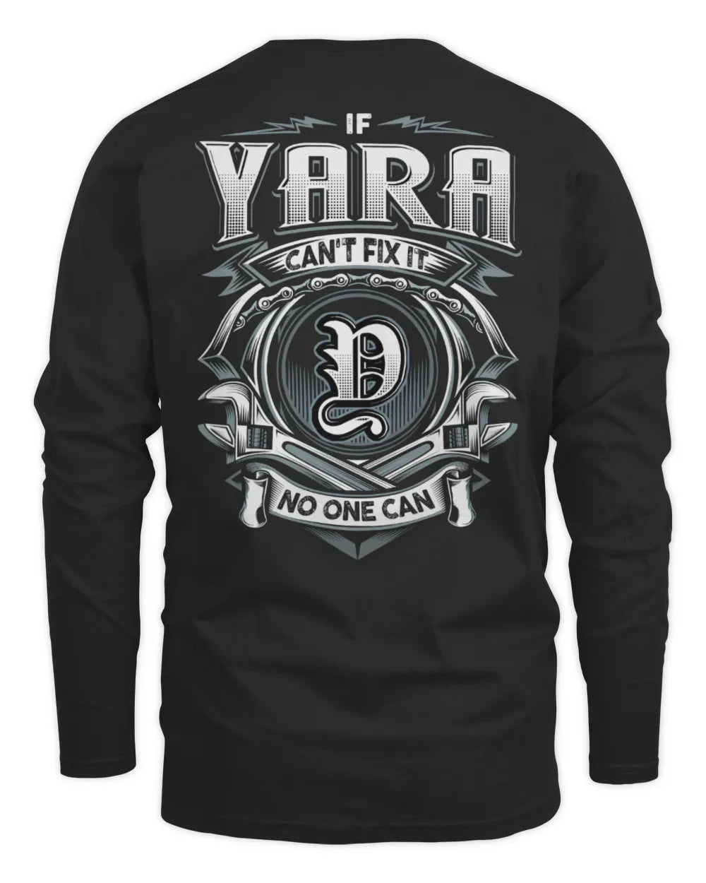 YARA AP81-K4-626 - Personalized Ahmed Quote Apparel “If Ahmed Can't Fix It, No One Can” - Men's Long Sleeved T-Shirt - Black