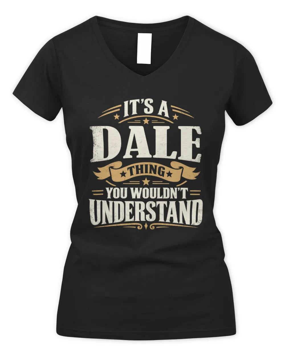 DALE P08 TH51 - Personalized “It’s a/an [NAME] Thing – You Wouldn’t Understand” Shirt - Women's V-Neck T-Shirt - Black