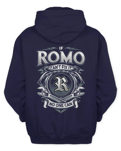 ROMO AP81-K4-626 - Personalized Ahmed Quote Apparel “If Ahmed Can't Fix It, No One Can” - Unisex Hoodie - Navy