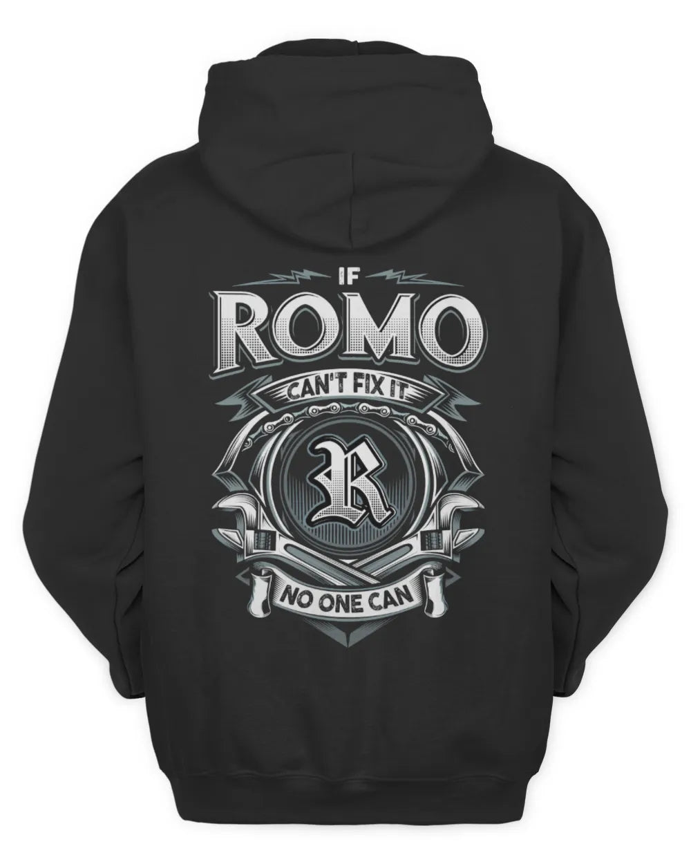 ROMO AP81-K4-626 - Personalized Ahmed Quote Apparel “If Ahmed Can't Fix It, No One Can” - Unisex Hoodie - Black