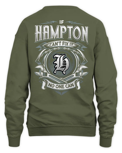 HAMPTON AP81-K4-626 - Personalized Ahmed Quote Apparel “If Ahmed Can't Fix It, No One Can” - Unisex Sweatshirt - Military Green