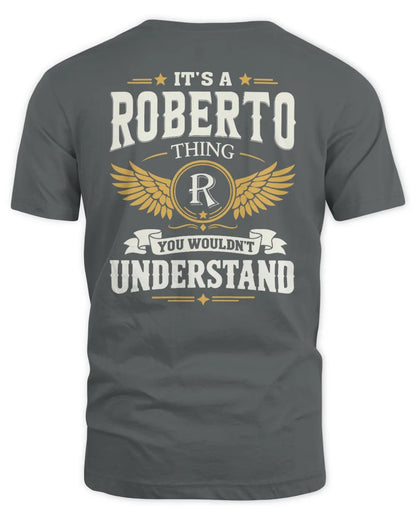 ROBERTO KT06-M008 It’s a [NAME] Thing – You Wouldn’t Understand | Personalized Vintage T-Shirt - Unisex Standard T-Shirt - Charcoal