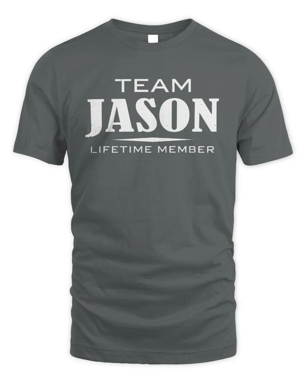 JASON BL62-K4-128 - Personalized “Team NAME Lifetime Member” - Unisex Standard T-Shirt - Charcoal