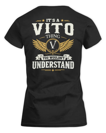 VITO KT06-M008 It’s a [NAME] Thing – You Wouldn’t Understand | Personalized Vintage T-Shirt - Women's Standard T-Shirt - Black