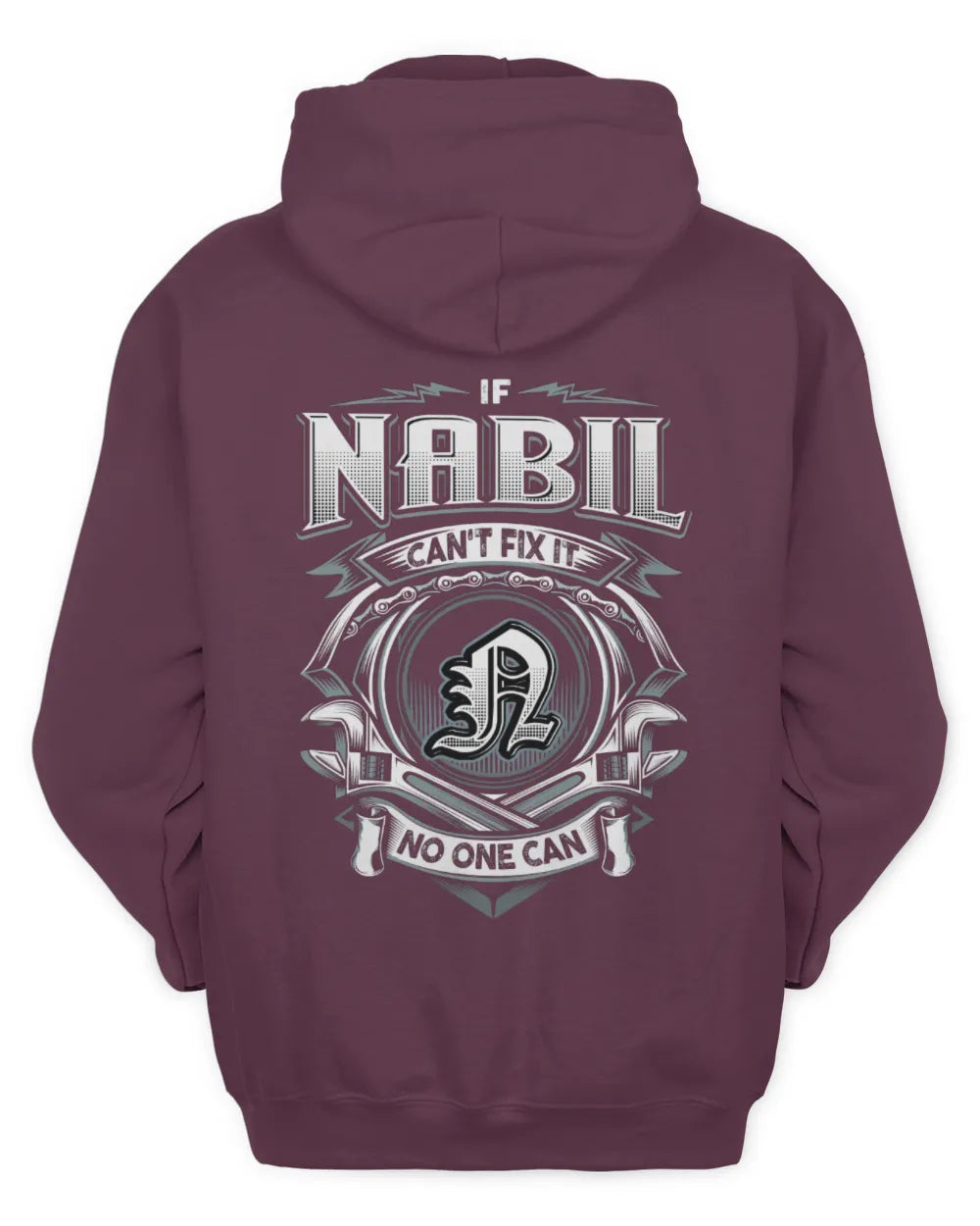 NABIL AP81-K4-626 - Personalized Ahmed Quote Apparel “If Ahmed Can't Fix It, No One Can” - Unisex Hoodie - Maroon