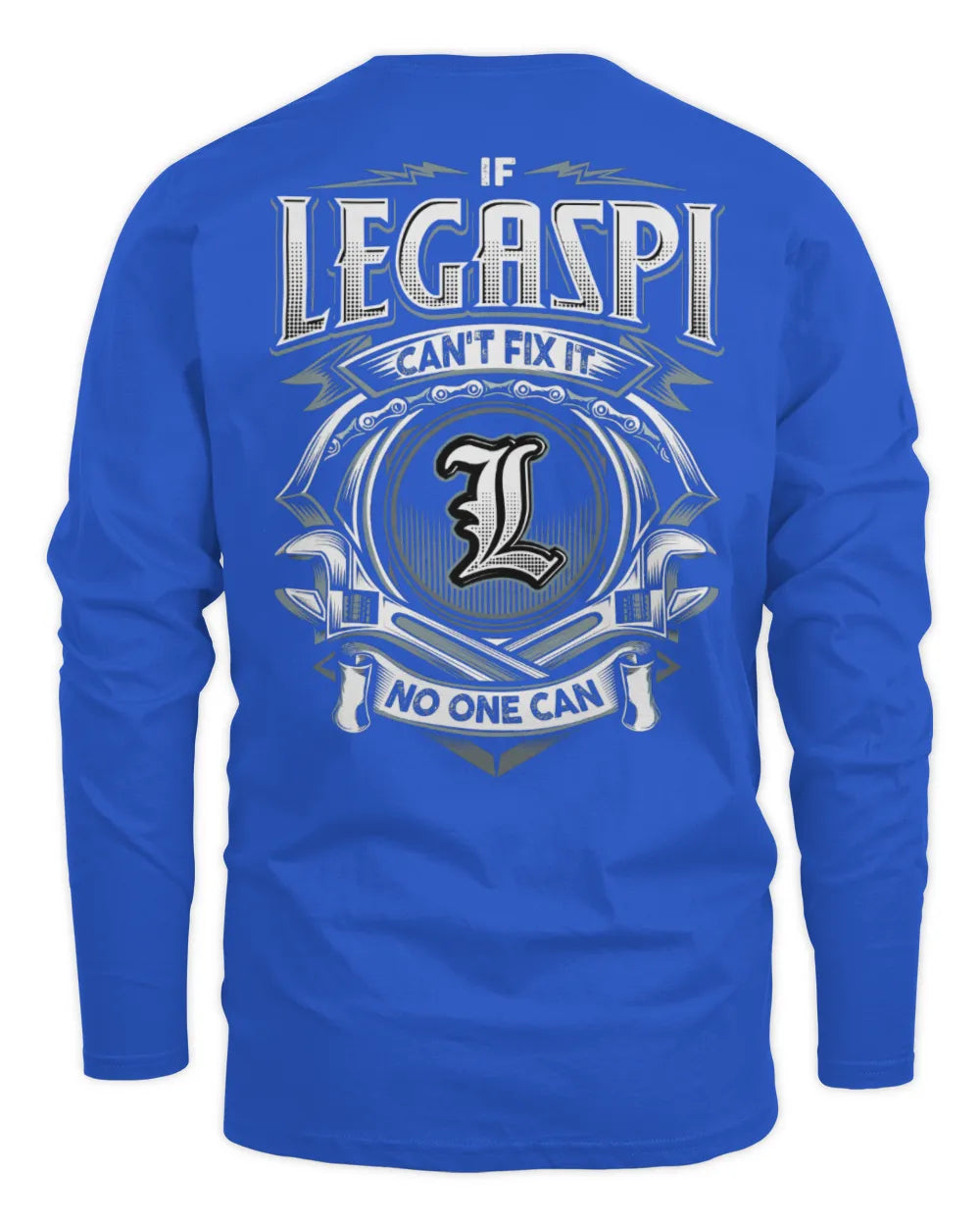 LEGASPI AP81-K4-626 - Personalized Ahmed Quote Apparel “If Ahmed Can't Fix It, No One Can” - Men's Long Sleeved T-Shirt - Royal