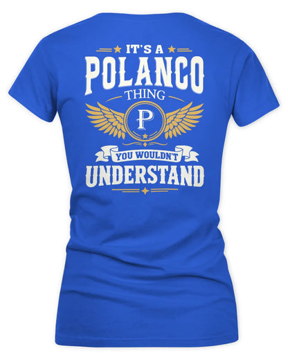 POLANCO KT06-M008 It’s a [NAME] Thing – You Wouldn’t Understand | Personalized Vintage T-Shirt - Women's V-Neck T-Shirt - Royal